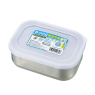 ステンレスフタ付角型容器10×15